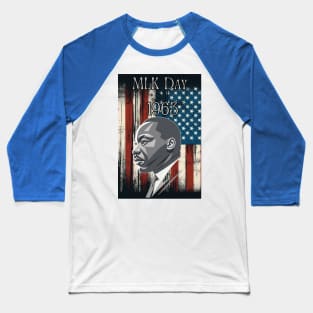 "Harmony of Dreams: MLK Tribute Art" - MLK Civil Rights Activist Baseball T-Shirt